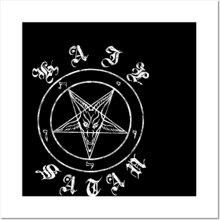 Hail Satan Pentagram Baphomet Posters and Art